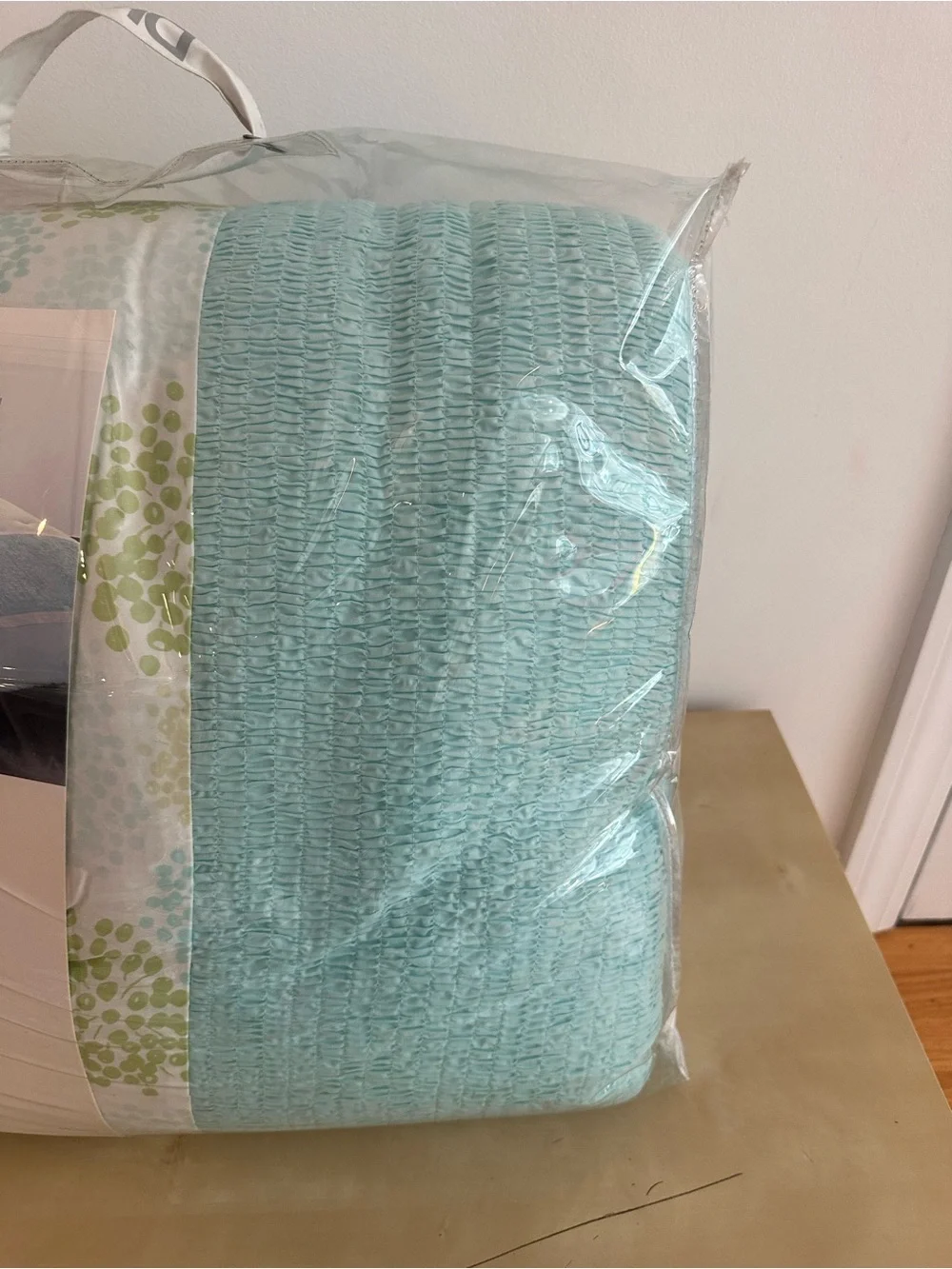 Dkny Aqua Blue Confetti Full / Queen Comforter Set 4pc Pillow Shams Bedding